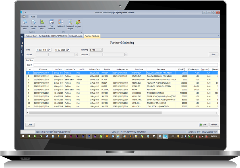 purchasing management system - monitoring